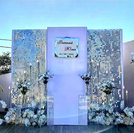 Sequin Shimmer Wall Wedding Backdrop Panels - Décor Maniacs