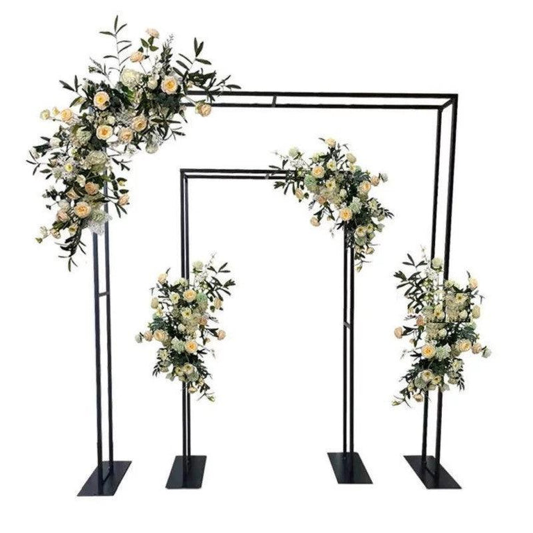 Black Square Wedding Arch Backdrop Decor Stand - Décor Maniacs