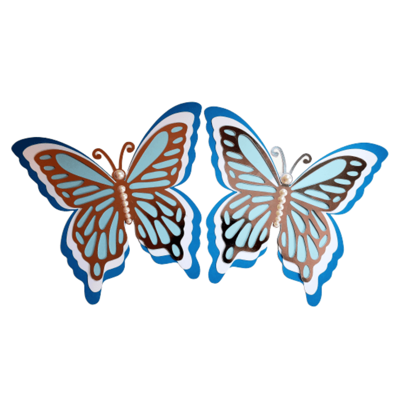 Large 3D Colorful Butterfly Wall Decor 5-Piece - Décor Maniacs