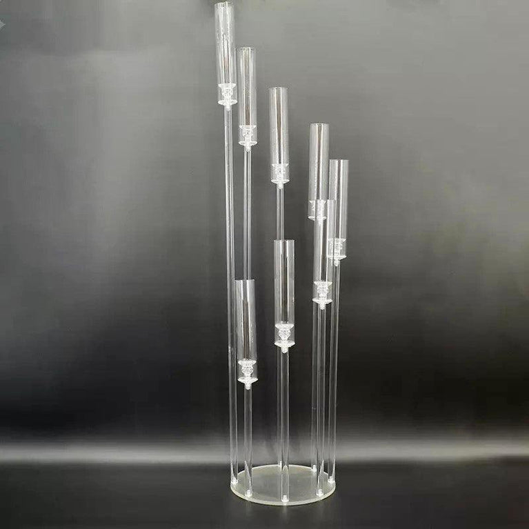 8-Arm Acrylic Candelabra Wedding Centerpiece - Décor Maniacs