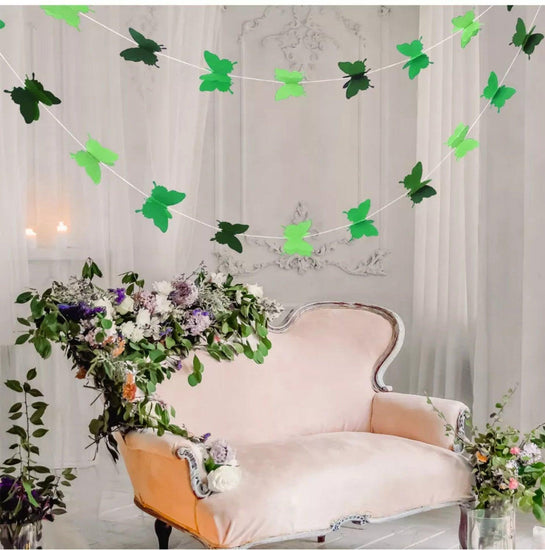 Gradient Color Paper Butterfly Hanging Garland - Décor Maniacs