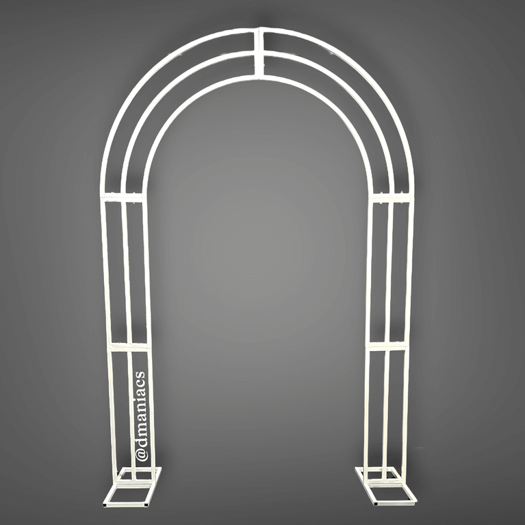 White Metal Wedding Arch Backdrop Decor Stand - Décor Maniacs