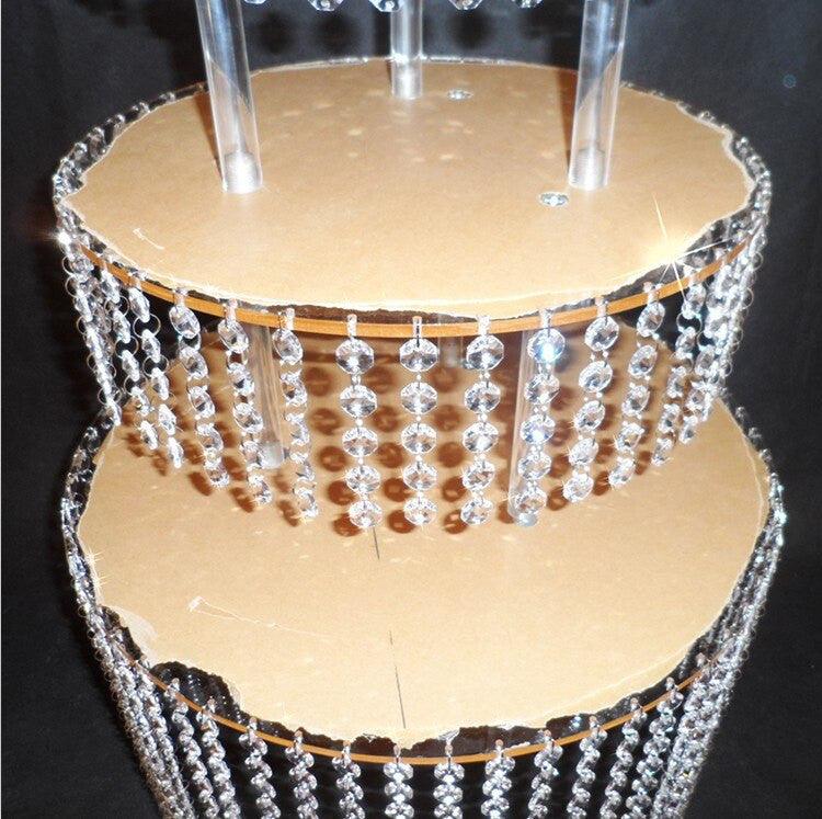 Round Crystal Acrylic Wedding Cake Stand - Décor Maniacs