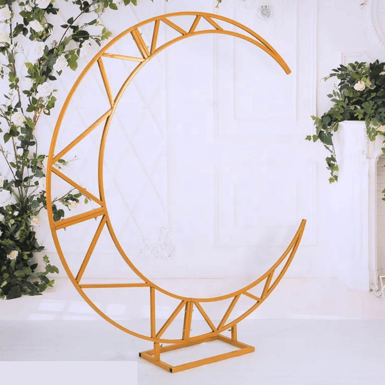 Crescent Half Moon Wedding Arch Backdrop - Décor Maniacs