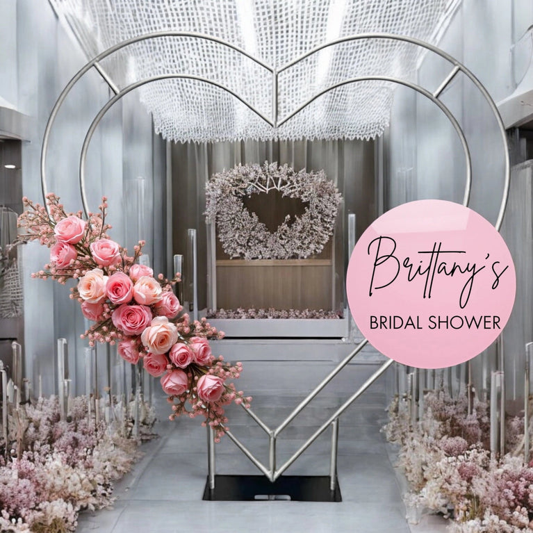 Heart-shaped Aluminum Wedding Arch: Shape of Love Backdrop Stand