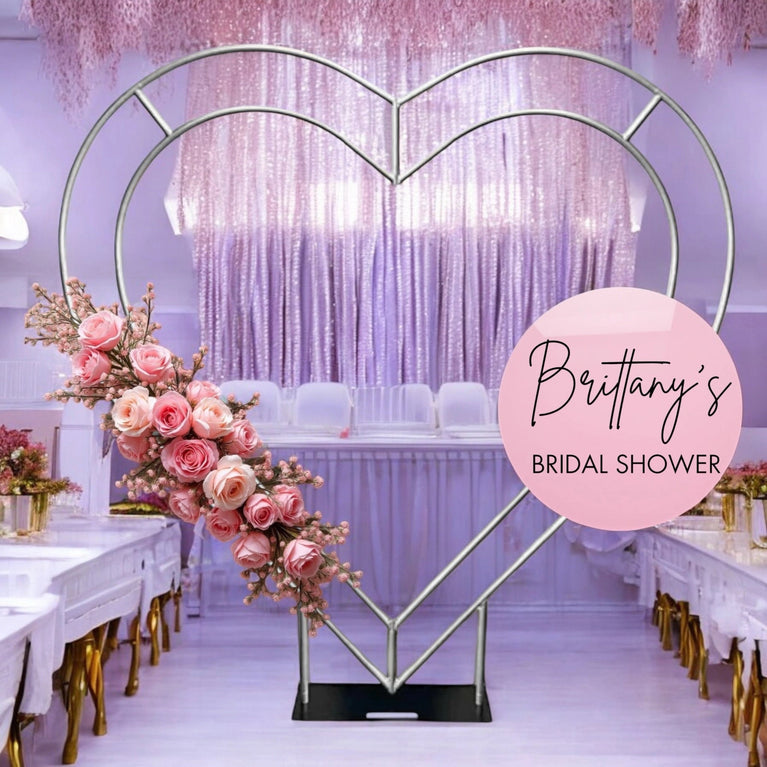 Heart-shaped Aluminum Wedding Arch: Shape of Love Backdrop Stand