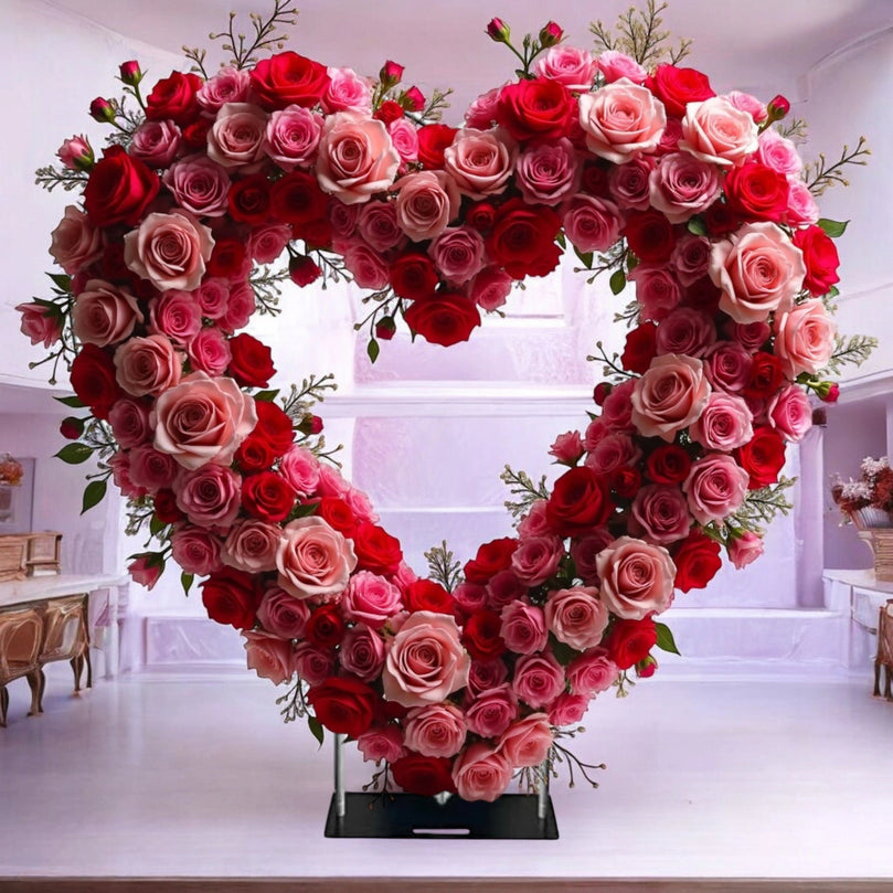 Heart-shaped Aluminum Wedding Arch: Shape of Love Backdrop Stand