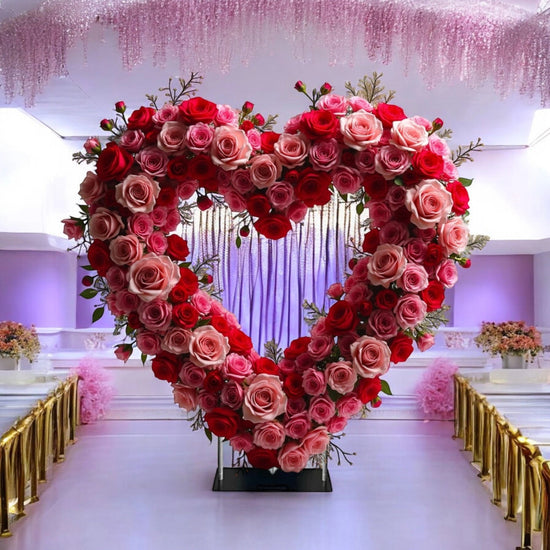 Heart-shaped Aluminum Wedding Arch: Shape of Love Backdrop Stand