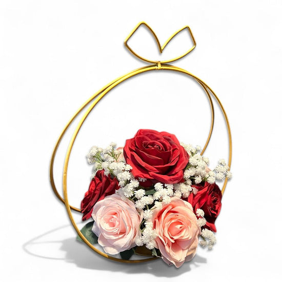 Hoop Floral Centerpiece For Simple Wedding Table Decoration