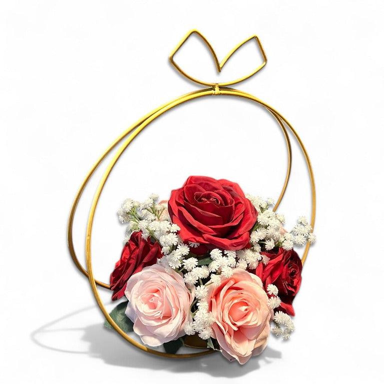 Hoop Floral Centerpiece For Simple Wedding Table Decoration