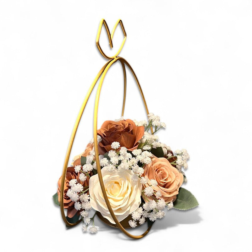 Hoop Floral Centerpiece For Simple Wedding Table Decoration