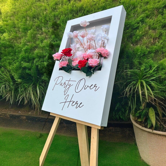 Personalized Wooden Flower Box Wedding Party Welcome Sign