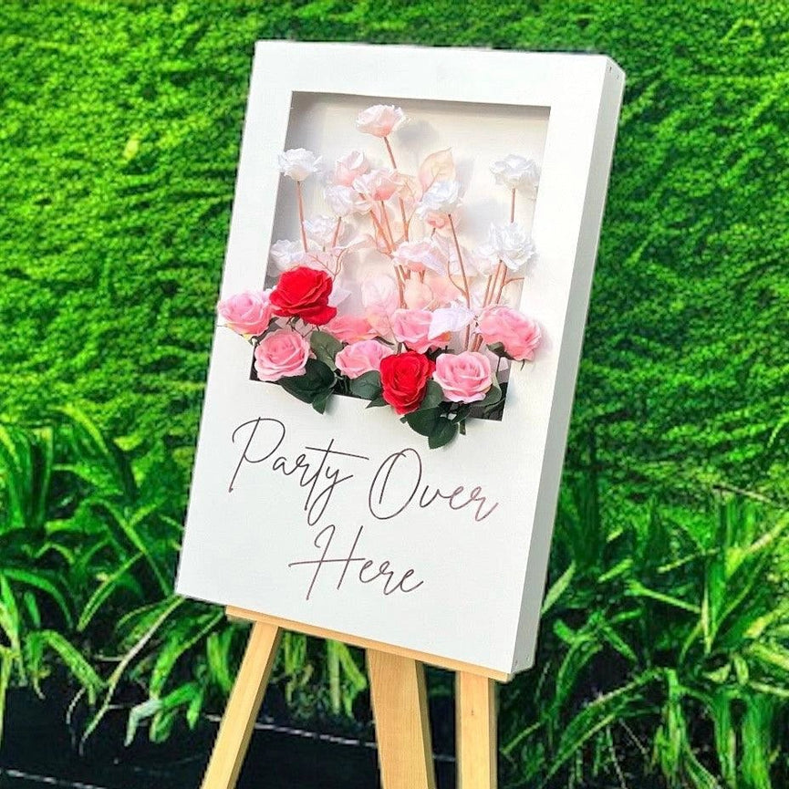 Personalized Wooden Flower Box Wedding Party Welcome Sign