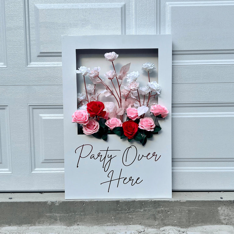 Personalized Wooden Flower Box Wedding Party Welcome Sign