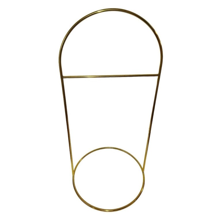 Shiny Gold Round Wedding Arch Metal Stand for Welcome Sign