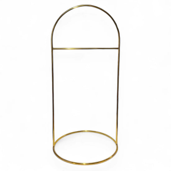 Shiny Gold Round Wedding Arch Metal Stand for Welcome Sign