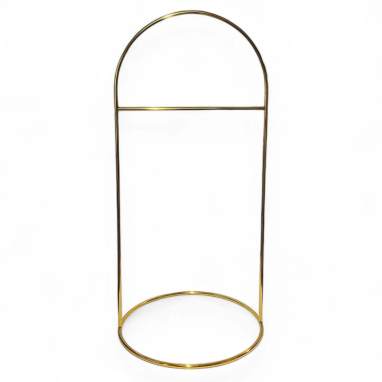 Shiny Gold Round Wedding Arch Metal Stand for Welcome Sign