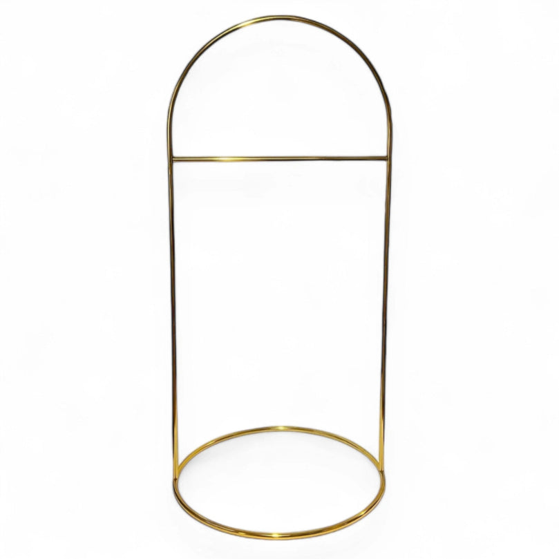 Shiny Gold Round Wedding Arch Metal Stand for Welcome Sign