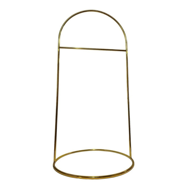 Shiny Gold Round Wedding Arch Metal Stand for Welcome Sign