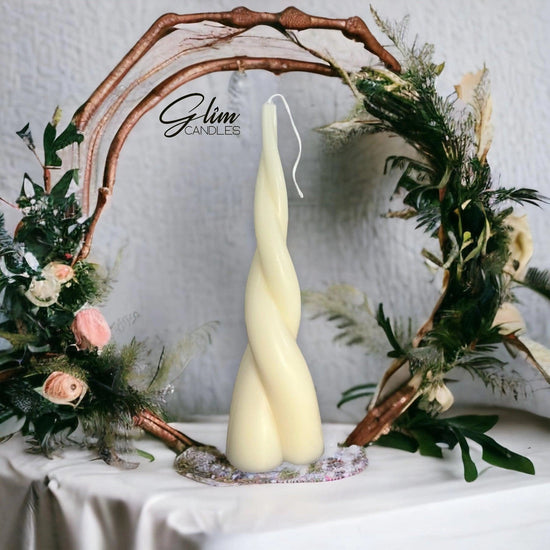 Tall Cone Twist Soy Scented Pillar Glim Candles