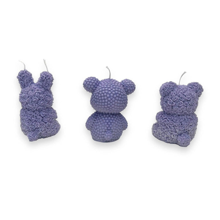 Teddy Bear Soy Lavender Scented Glim Candles