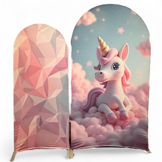 Unicorn Birthday Decorations - Arch Backdrop Fabric Covers