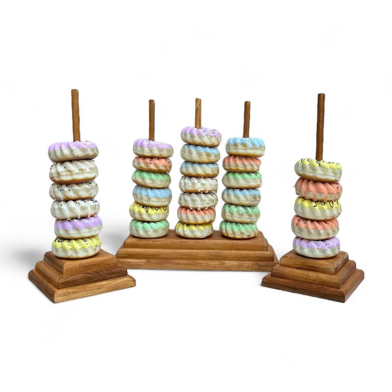 Wooden Donut Stand: Rustic Layered Party Treat Holder