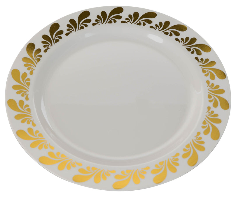 10.25 In. Gold Splash Design Plates | 10 Count